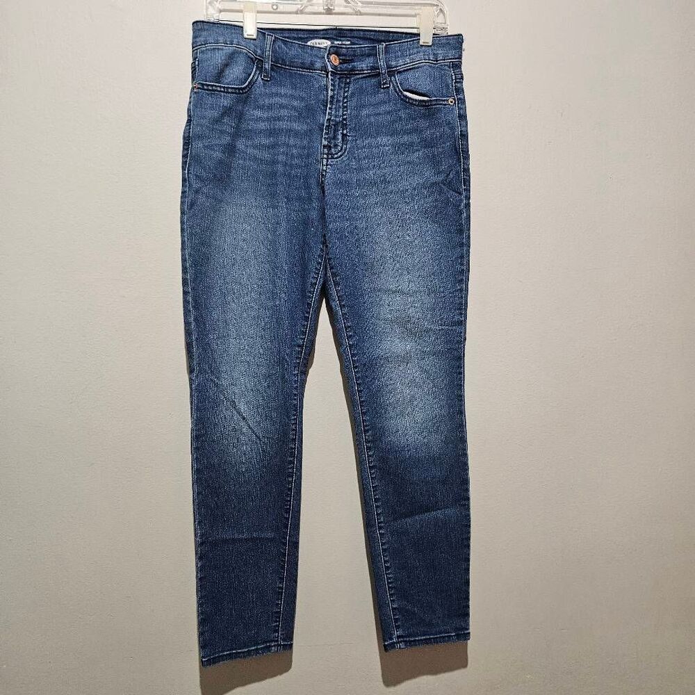 Old Navy Womens Jeans Super Skinny Size 8 Stretch Blue Denim Pants